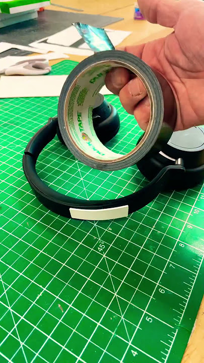 Easily #fix #headphone: Super Glue, tape, & plastic sheet from any container lid. Watch now!