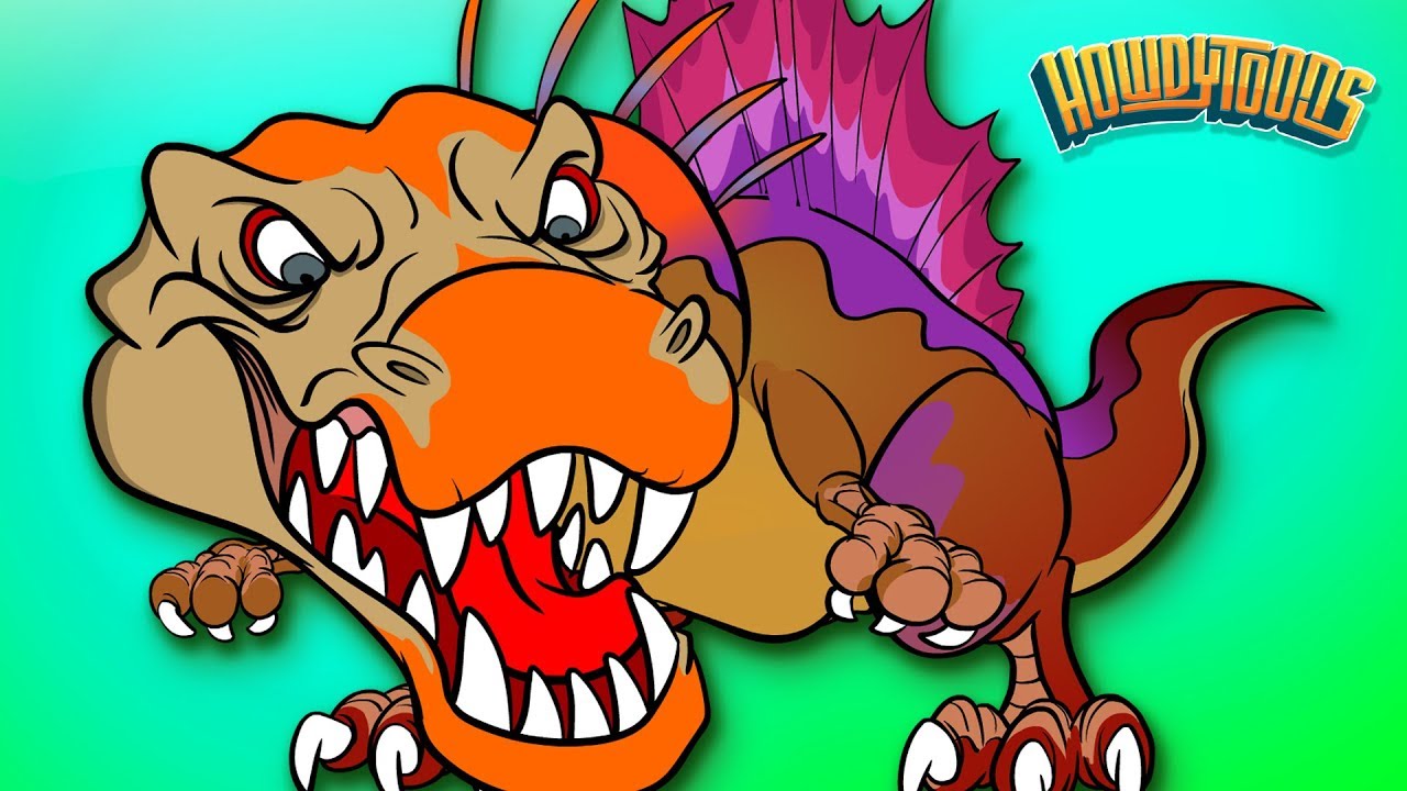 SPINOSAURUS SONG - Dinosaur Battles - Spinosaurus vs T-Rex - Dinosaur Songs  by Howdytoons 