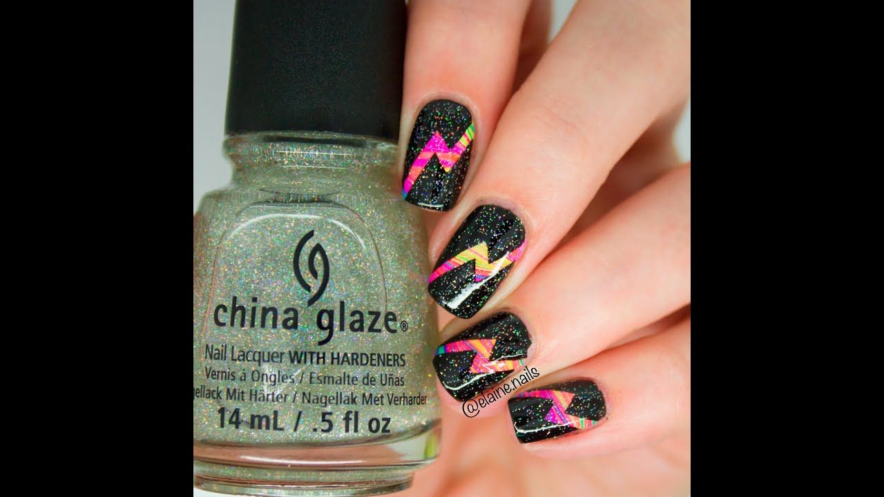 Rainbow Lightning Nail Art Tutorial YouTube
