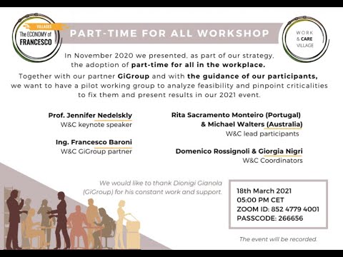 PART-TIME FOR ALL WORKSHOP - With Prof. Jennifer Nedelsky - YouTube
