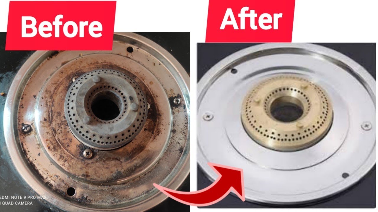 gas stove clean ചെയ്യാൻ ഇത്ര എളുപ്പമാരുന്നോ /Gas stove cleaning/gas burnee cleaning YouTube