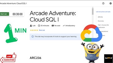Arcade Adventure  Cloud SQL I ||#ARC236|| #quicklabs #quickstart #arcadeadventure #solutions #swags