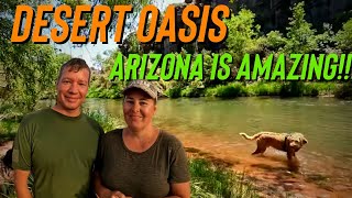 Free Camping on the Verde River in Clarkdale, Arizona! Our own private desert 🌵 oasis!!