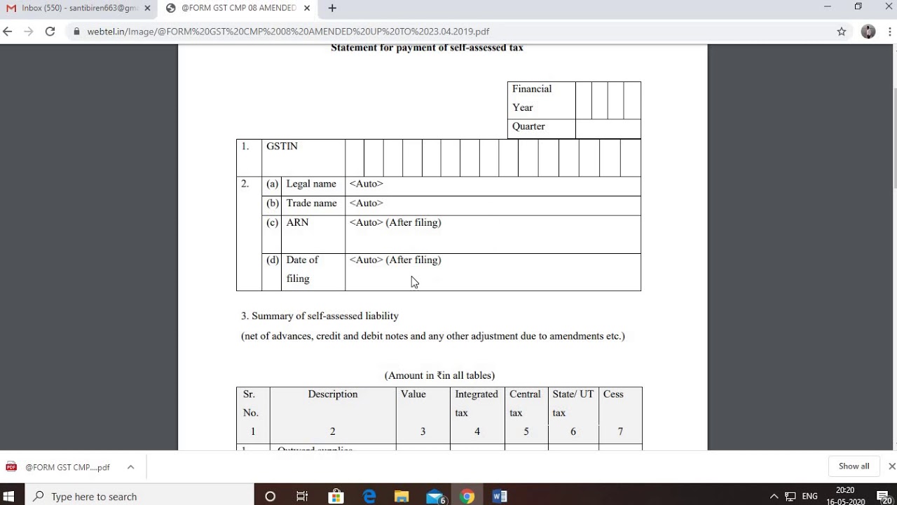 CMP08 FILING / HOW TO FILE CMP08 YouTube