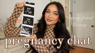 GRWM &amp; let&#39;s talk about my PREGNANCY! answering FAQs + footage of sharing the news 👶🏻