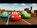 Colors Game with Racing Cars Cartoon!