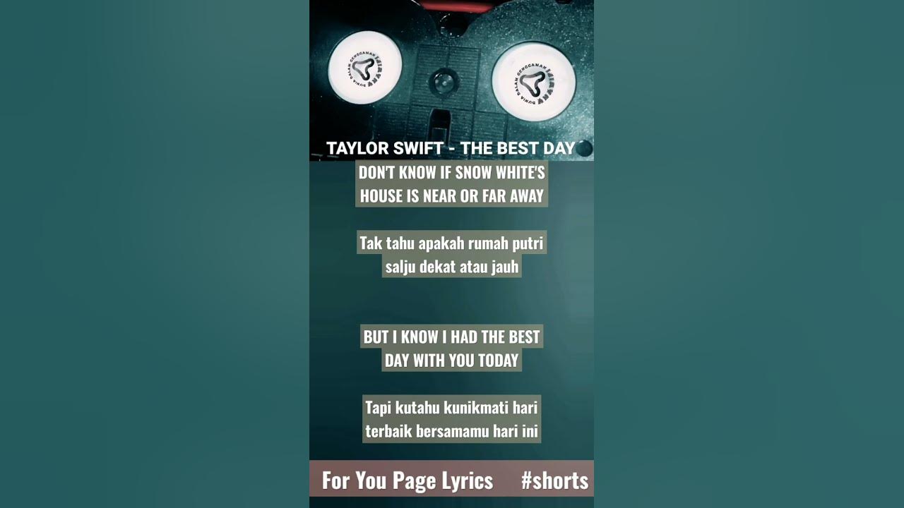 Taylor swift the best day song shorts youtube