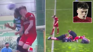 Liverpool teen sensation Ben Doak COLLAPSES after a sickening clashof heads in the UEFA Youth League