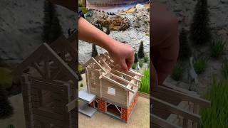 Day 10: How I Built a Mini House 🏠 Miniature Building #shorts #mini #diy #building