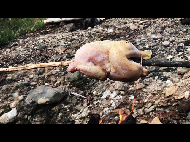 Bushcraft- roast chicken