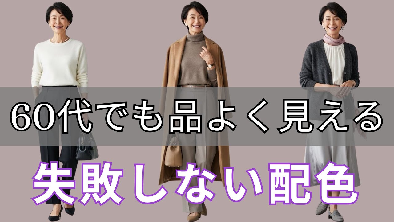 【絶対失敗しない】 派手じゃないのに、なぜか品よく見える色の話 . 60代の装いが上品に見える色