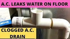 Central Air Conditioner Leaks Water On Floor: Part 1 Clogged AC drain line (DIY)