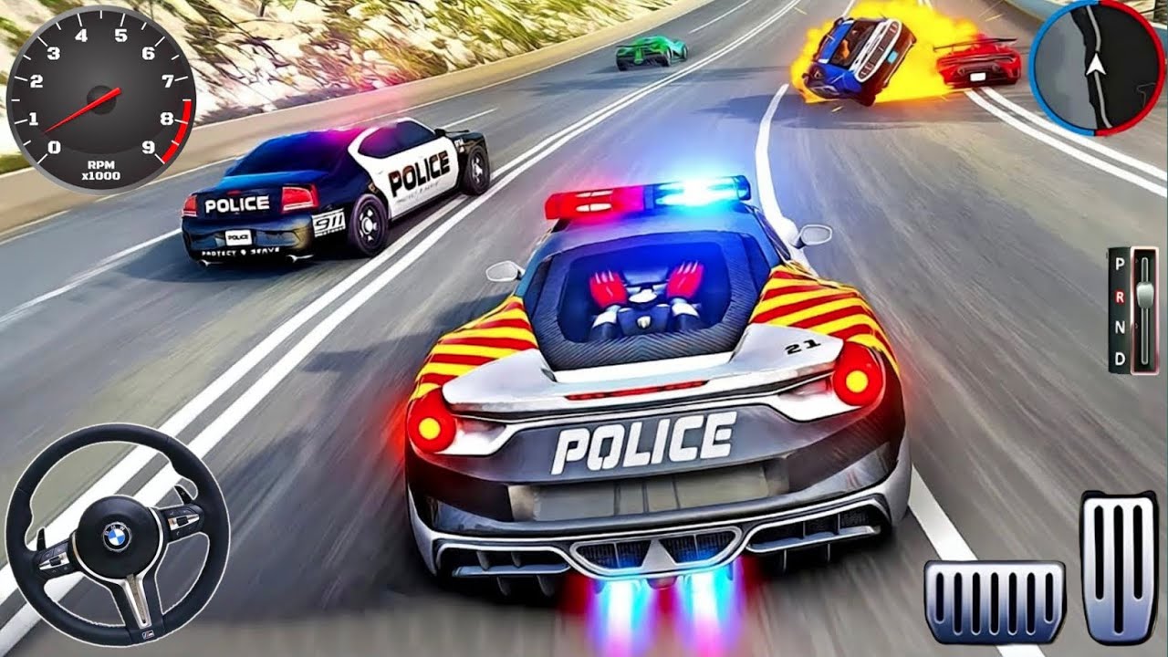 Police Car Chase Simulator 3D Game - Real Cop Cars Driving Simulator 2025 - Android GamePlay