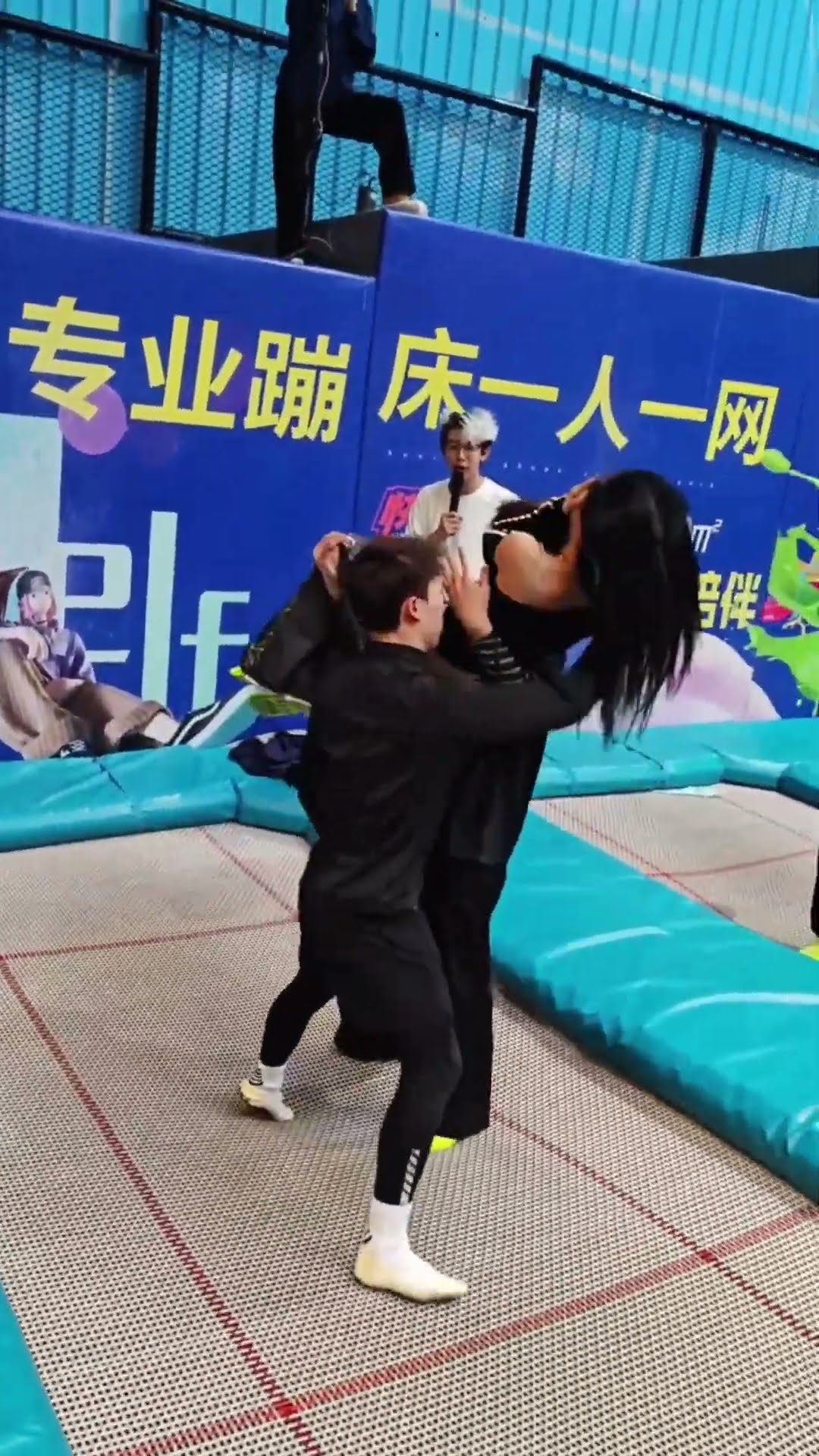 Watch This Teen Jump Around A??Fun Park Trampoline For The First Time #viralvideo #shorts