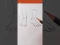 How to draw feet 🦶 #drawing #howtodrawbody