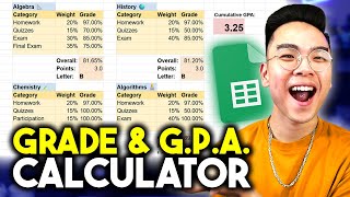EASY Grade & Cumulative GPA CALCULATOR with Google Sheets *TUTORIAL*