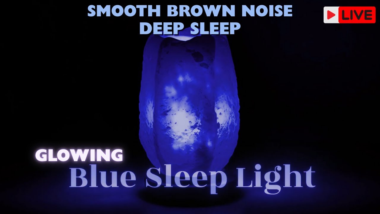 🌙 Blue Salt Lamp Night Light with Smooth Brown Noise | Relax, Sleep & Focus