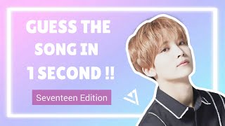 SEVENTEEN QUIZ - GUESS THE SEVENTEEN SONG IN 1 SECOND CHALLENGE ( Carat Quiz) | Kpop Quiz