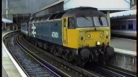 British Rail Network SouthEast 1992-Waterloo with DC Railtours, Class 33, 47 & 73