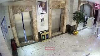 Drunk friends fall into elevator shaft