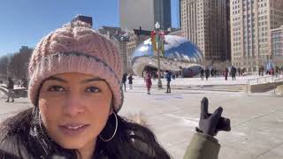 The Bean Cloud Gate In Chicago During Winter