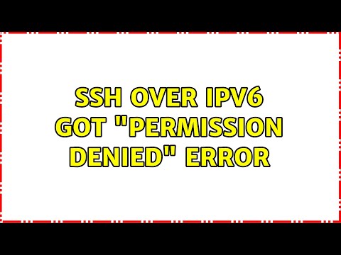SSH over IPv6