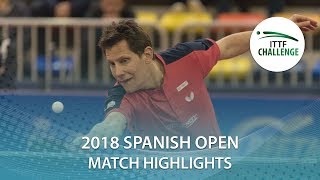 2018 Spanish Open Highlights I Robert Gardos vs Li Hon Ming (1/4)