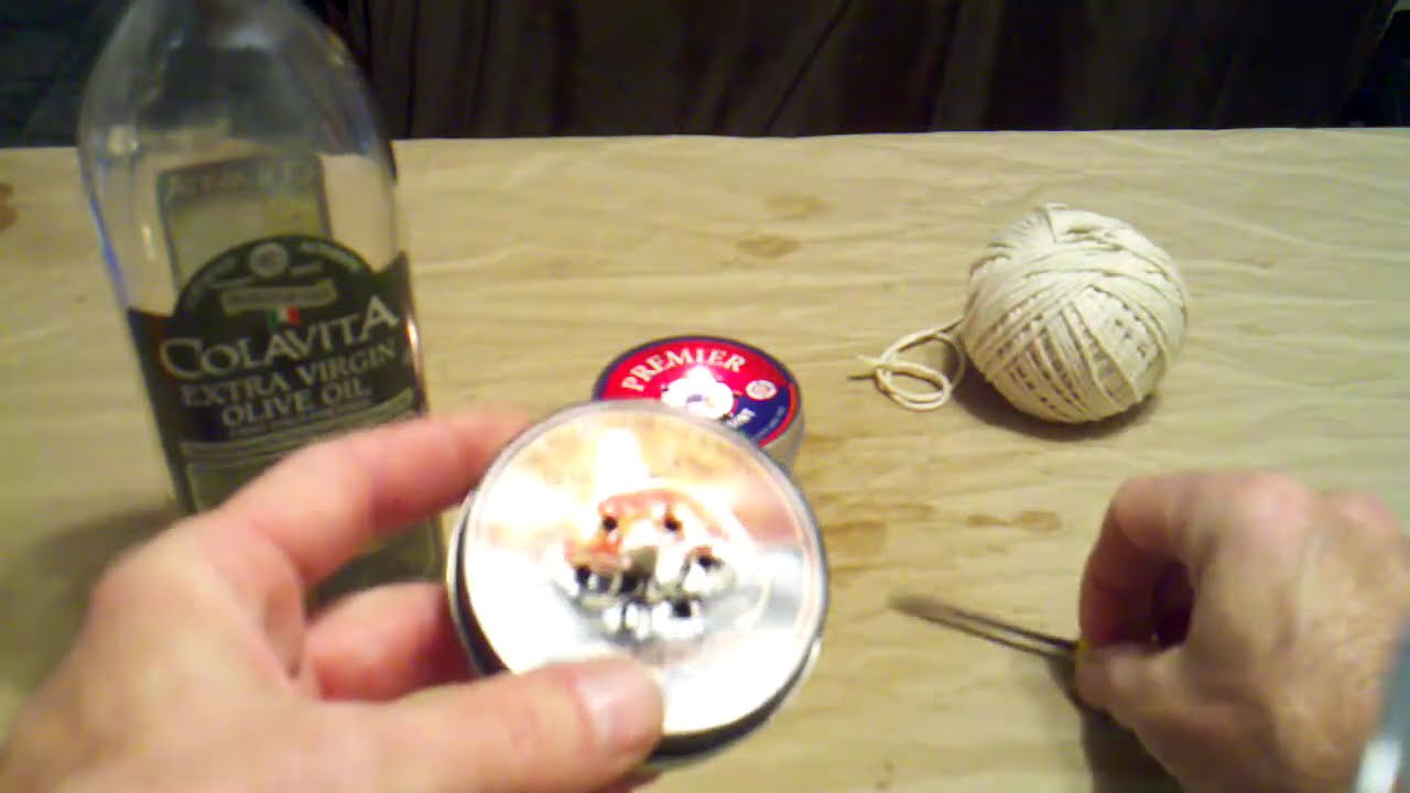DIY Olive Oil Lamp from a Pellet Tin YouTube