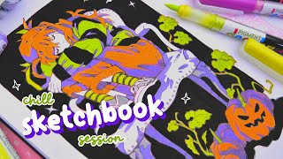 paint with me 🎃 halloween edition ✨ \/\/ ft. decobrush markers