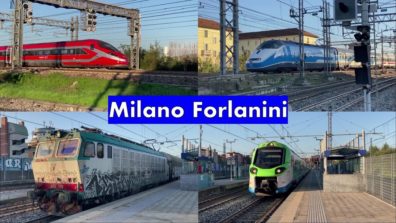 Treni nel tardo pomeriggio alla stazione di MILANO FORLANINI!