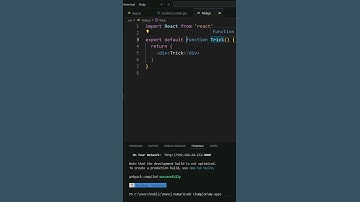 Functional components in react js | Quick Tip to create functional components in react js #shorts