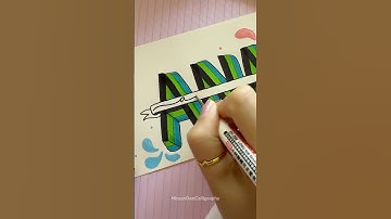 Name Lettering Idea ✨ #shorts #nhuandaocalligraphy #lettering