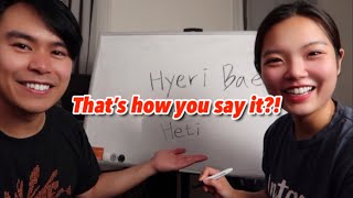 How to say our names correctly! | Pronouncing Korean names properly | HYE? | Agas