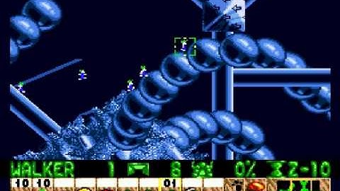 Lemmings Genesis/Mega Drive Walkthrough: Present Level 2