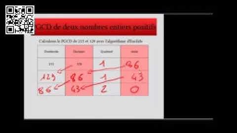 Calcul du PGCD avec l