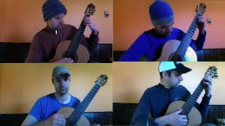 Video thumbnail of "Social Distancing Guitar Quartet - Hard Times Come Again No More Official (arr. Brew)"