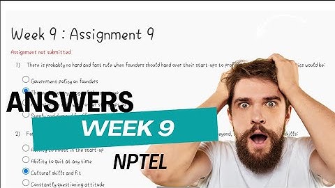 NPTEL Entrepreneurship Week 9 Assignment 9 Answers2023 || omvlogs27