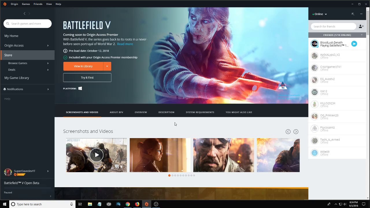 How to install OPEN BETA NOW 12GB for - Battlefield V - BFV - BF 5 ...