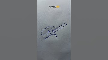 Aryan | Satish Calligraphy #signature