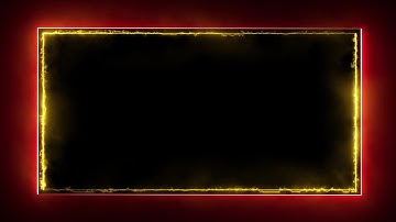 Neon Light Border | Frames Template Video | Glowing Frame Black Screen | Background Loop #54