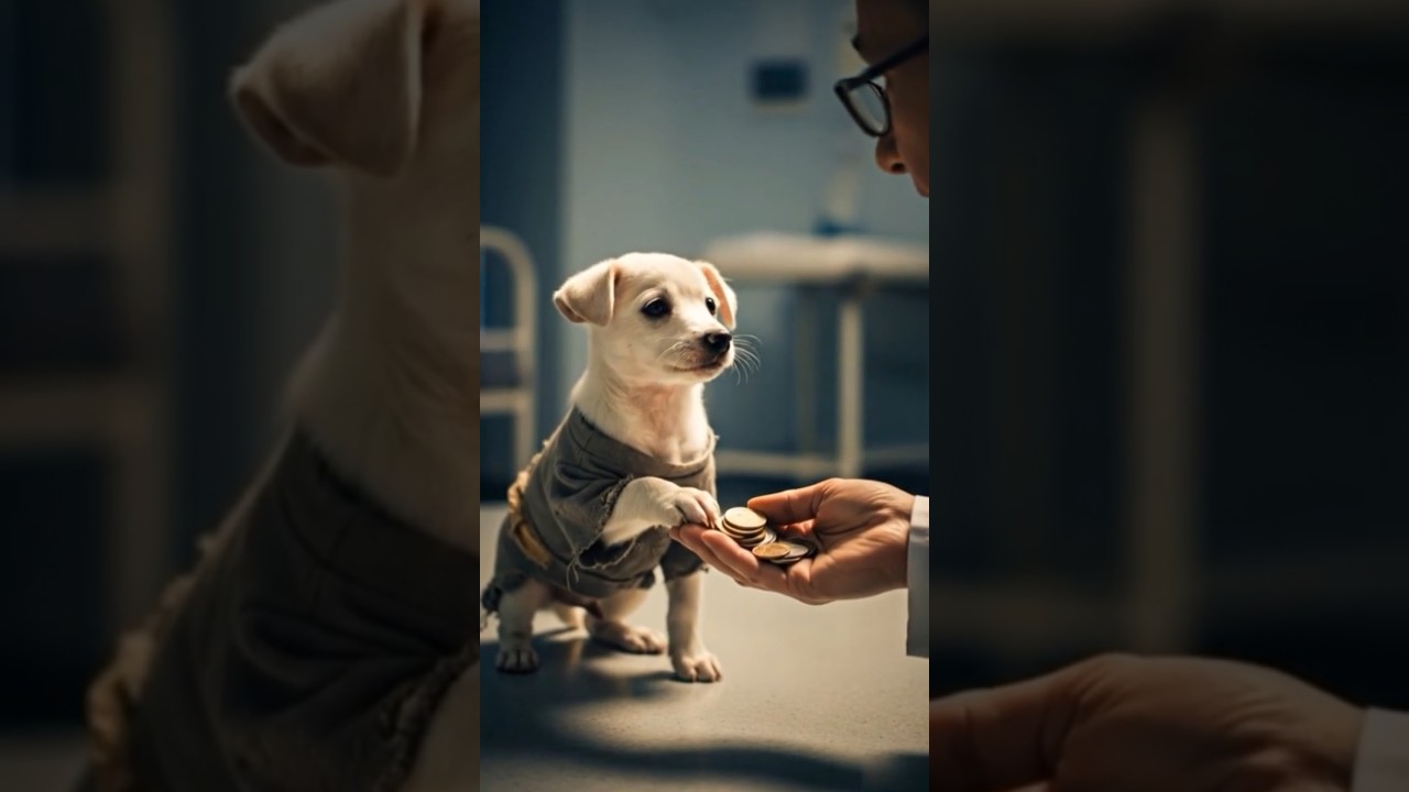😭emotional story😭 ai emotional short video cute street puppy 