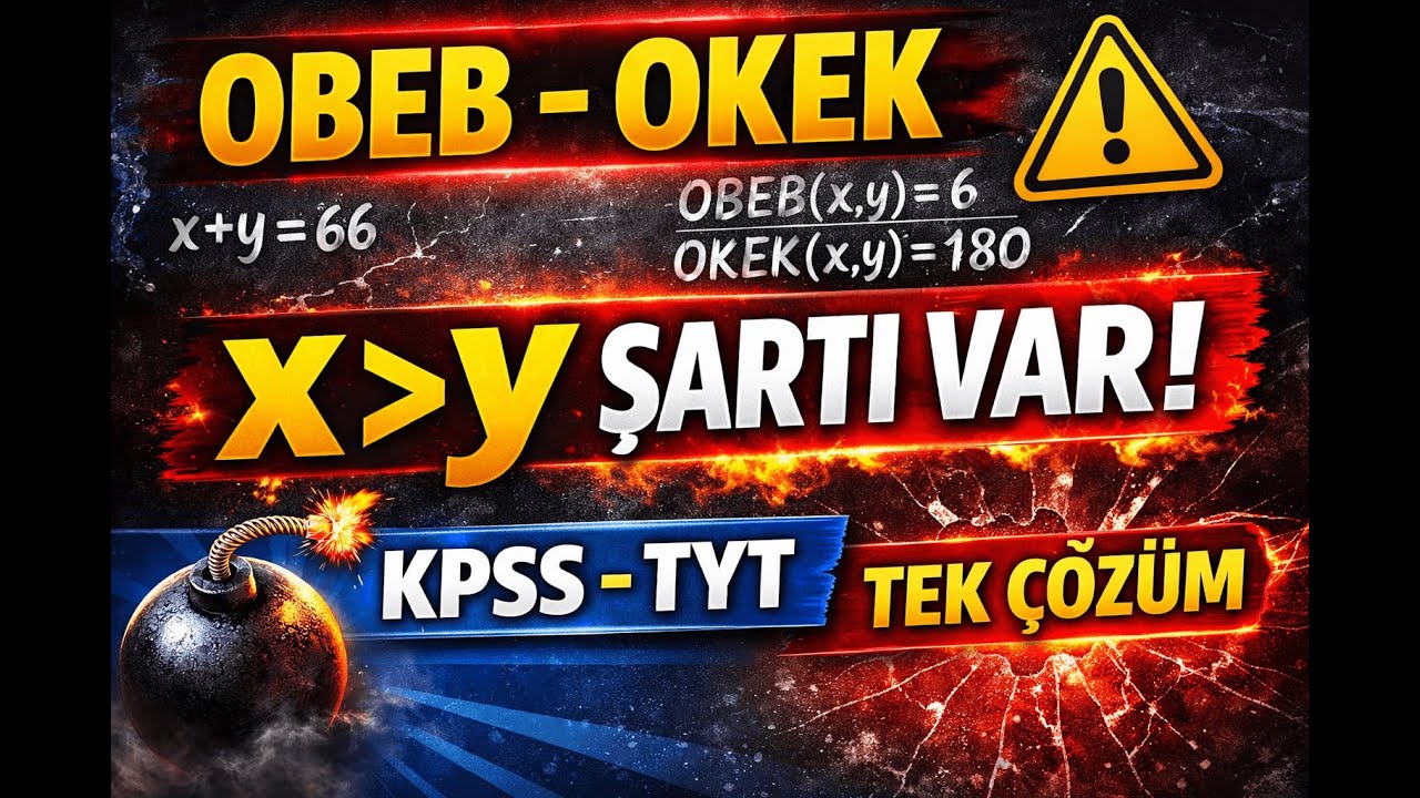 KPSS – TYT - AYT Matematik OBEB - OKEK Sorusu | Koşullu Tek Çözümlü Klasik Soru Çözümü