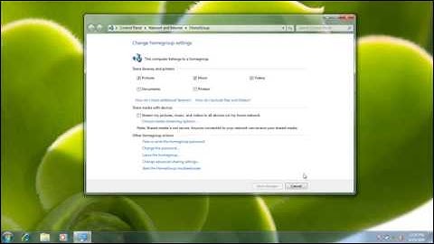 Sharing files with HomeGroup with Windows7