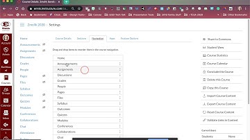 Course Navigation Menu