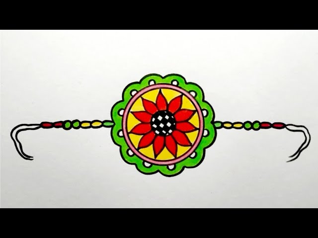 Rakhi Drawing || Simple Rakhi Pencil Drawing || Easy Rakhi Pencil Drawing  For Kids || Pencil Drawing - YouTube