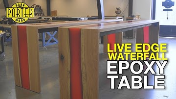 LIVE EDGE WATERFALL EPOXY TABLE (HOW WE BUILD)