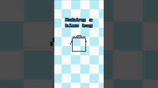 making a blue bag