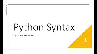 03 - Python Syntax | Python Tutorial (Basic to Advanced)  #python  #syntax  #tutorial