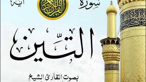 سورة التين - مع إظهار آيات القراءة - تلاوة القارئ الشيخ مشاري العفاسي . صدى