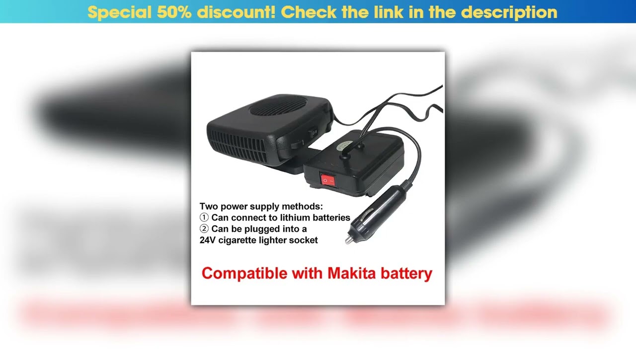 New Arrival 150W Car Electrical Heater For Makita Batteries (No Battery) USB Connection Power Heati